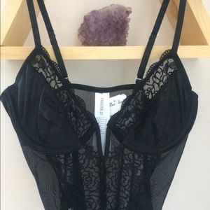 Sexy lace thong body suit